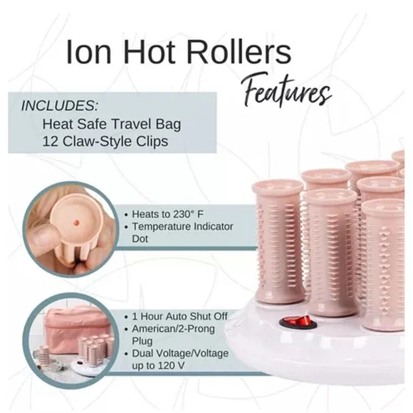 Calista Ion Hot Rollers 12pc Set Special Edition - New in box! MSRP: 92$ - Picture 4 of 8